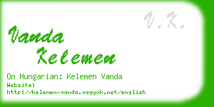 vanda kelemen business card